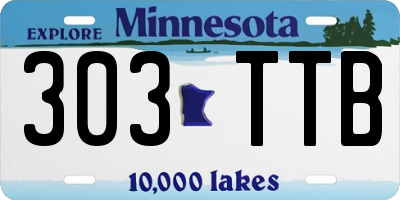 MN license plate 303TTB