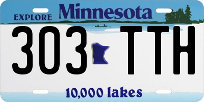 MN license plate 303TTH