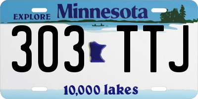 MN license plate 303TTJ