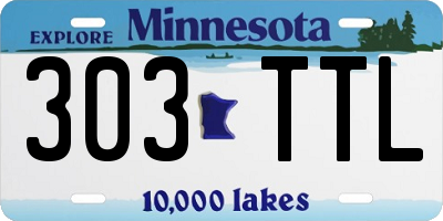MN license plate 303TTL