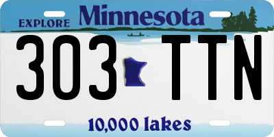 MN license plate 303TTN