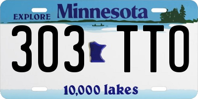 MN license plate 303TTO