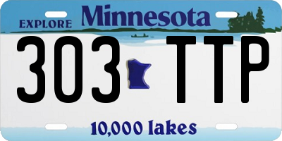 MN license plate 303TTP