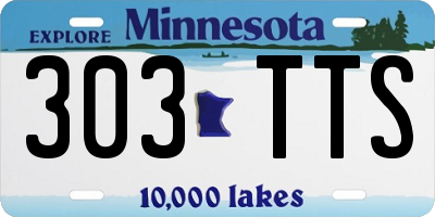 MN license plate 303TTS