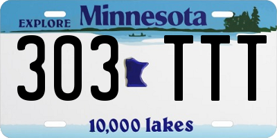 MN license plate 303TTT