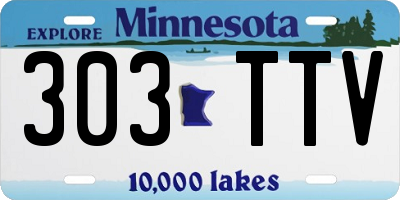 MN license plate 303TTV