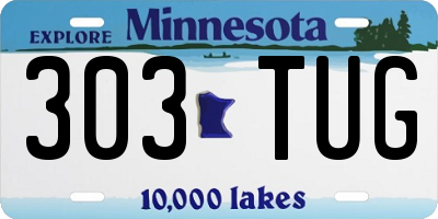 MN license plate 303TUG