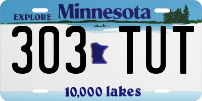MN license plate 303TUT