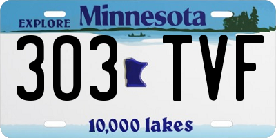MN license plate 303TVF