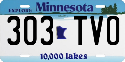 MN license plate 303TVO