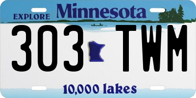 MN license plate 303TWM