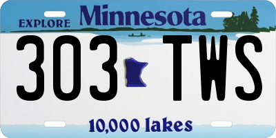 MN license plate 303TWS