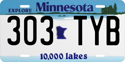 MN license plate 303TYB