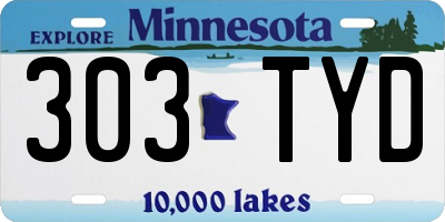 MN license plate 303TYD