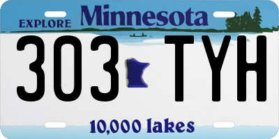 MN license plate 303TYH