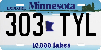MN license plate 303TYL