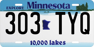 MN license plate 303TYQ