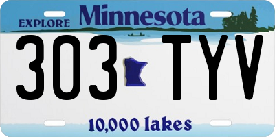 MN license plate 303TYV