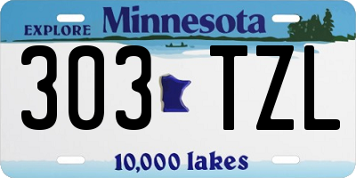 MN license plate 303TZL