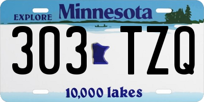 MN license plate 303TZQ