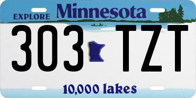 MN license plate 303TZT