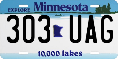 MN license plate 303UAG
