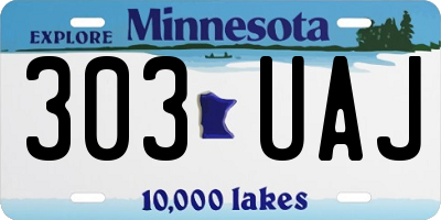 MN license plate 303UAJ