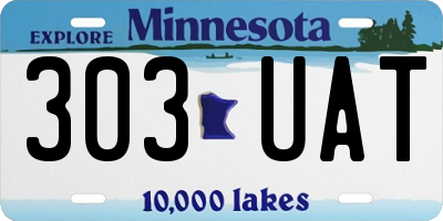 MN license plate 303UAT