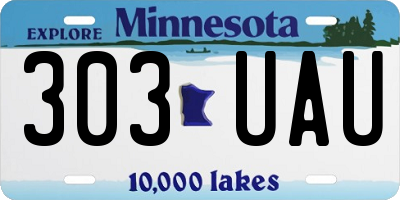 MN license plate 303UAU