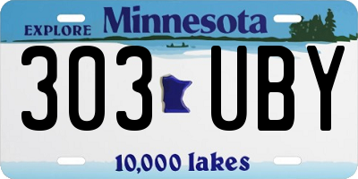 MN license plate 303UBY