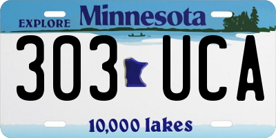 MN license plate 303UCA