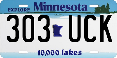 MN license plate 303UCK