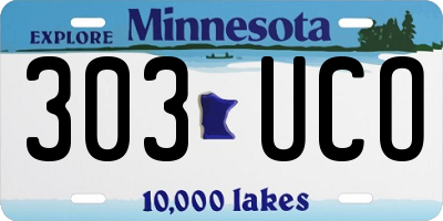MN license plate 303UCO