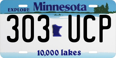 MN license plate 303UCP