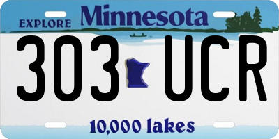 MN license plate 303UCR