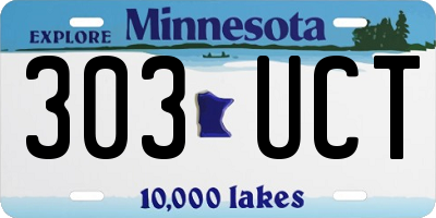 MN license plate 303UCT