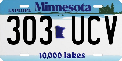 MN license plate 303UCV