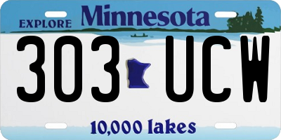 MN license plate 303UCW