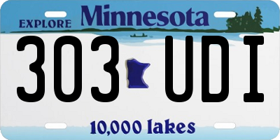 MN license plate 303UDI