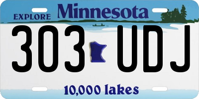 MN license plate 303UDJ