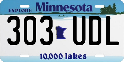 MN license plate 303UDL