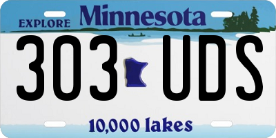 MN license plate 303UDS