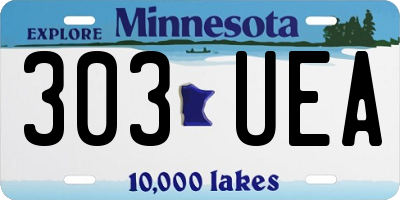 MN license plate 303UEA