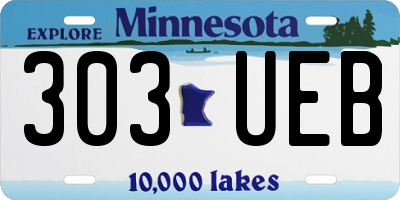 MN license plate 303UEB