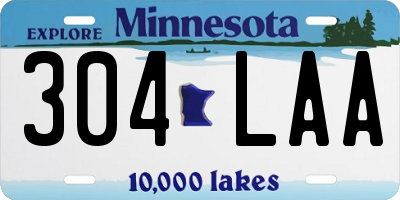 MN license plate 304LAA