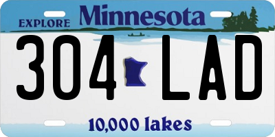 MN license plate 304LAD