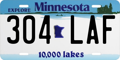 MN license plate 304LAF