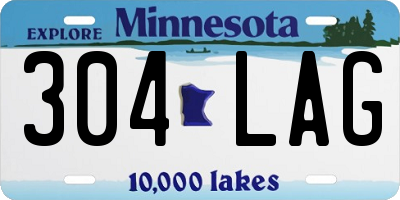 MN license plate 304LAG