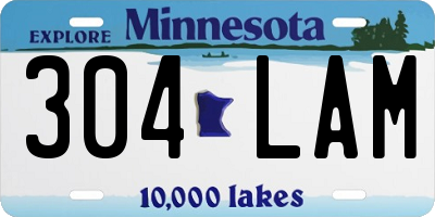 MN license plate 304LAM