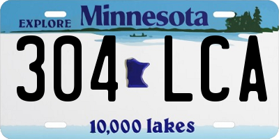 MN license plate 304LCA
